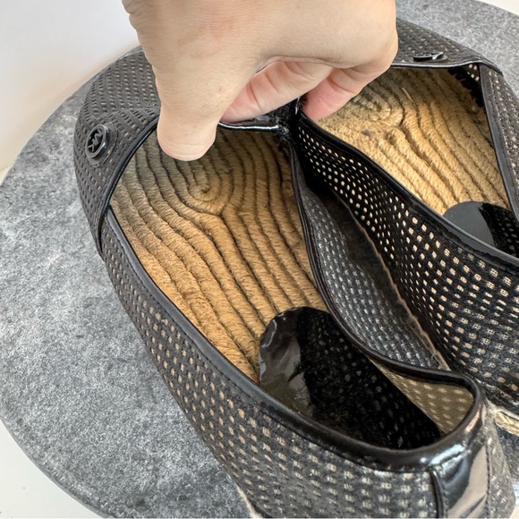 Michael Kors Black Mesh Espadrille Flats Shoes 9 - Picture 7 of 13